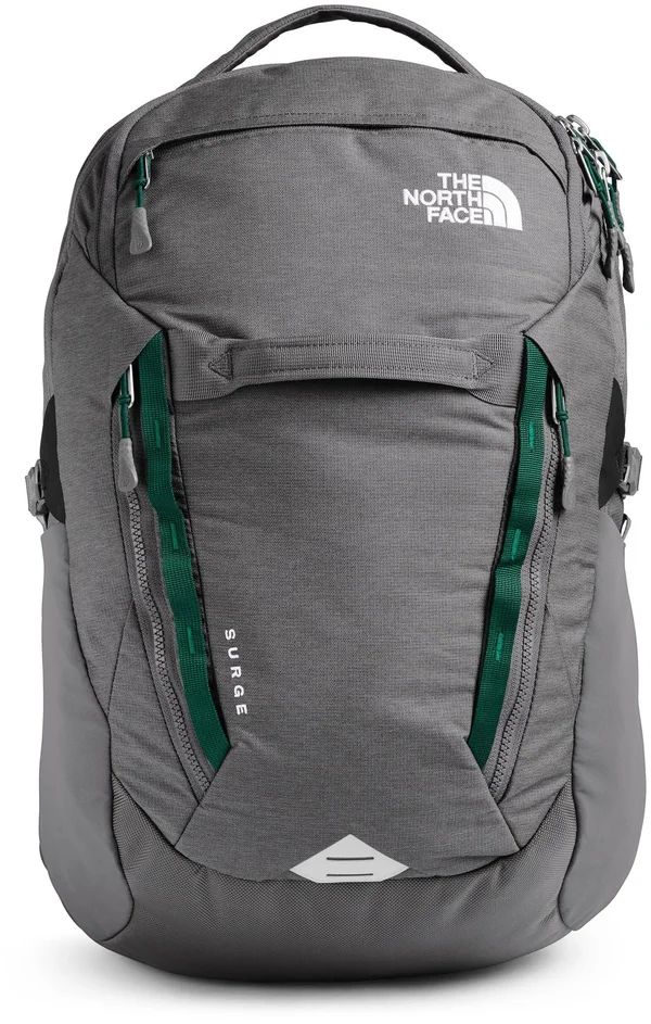 The North Face Surge Backpack Zinc Grey Dark Heather/Evergreen