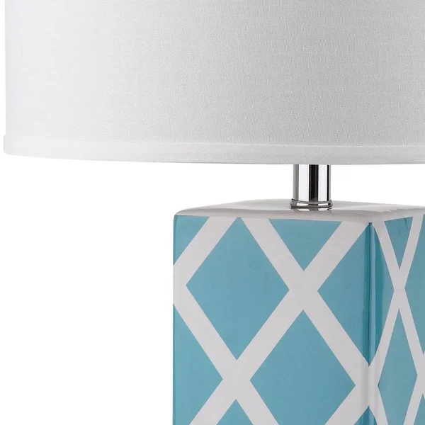 Safavieh Garden Lattice Table Lamp, Set of 2 - Light Blue