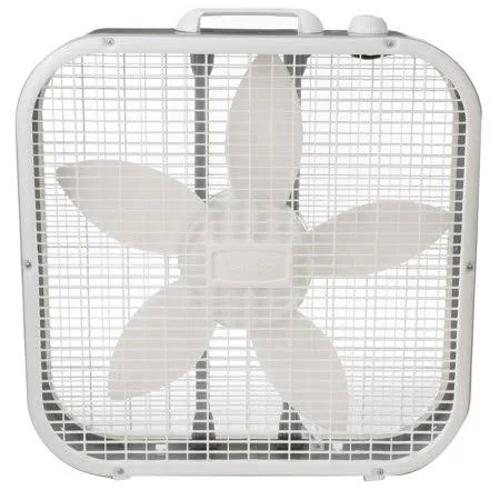 Lasko 20 inch Classic Box Fan with 3 Speeds - B20200, White (00000001321)
