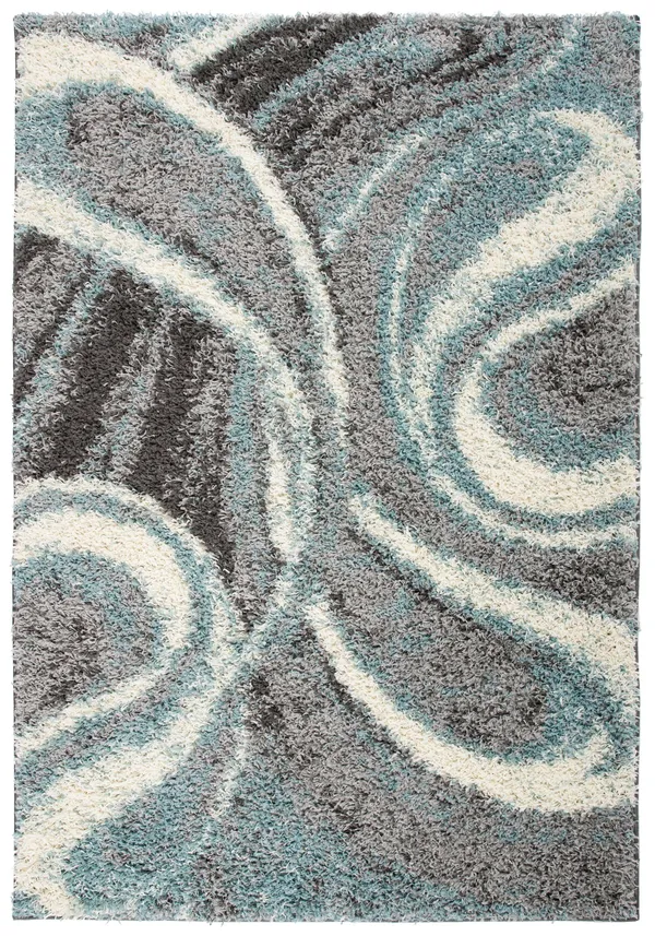 Rugshop Contemporary Cozy Plush Shag Area Rug 7&10x22 x 10& Blue