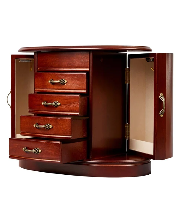 Mele & Co. Heloise Wooden Jewelry Box (Walnut Finish)