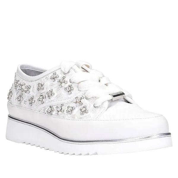 Donald Pliner Flipp Sneaker, White, 8.5