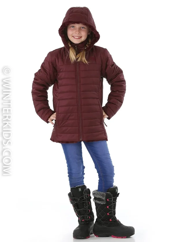 The North Face Girls& Mossbud Swirl Parka (M Deep Garnet Red)