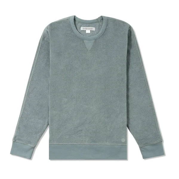 Outerknown Hightide Crew - Men's Sweatshirts, Ash Blue, L