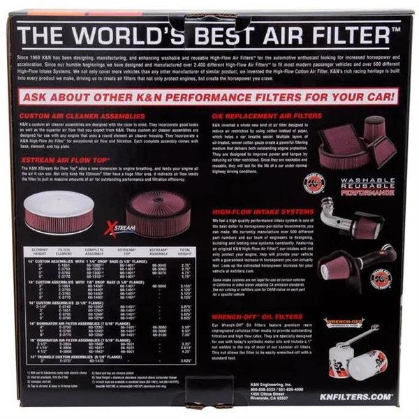 Ku0026N Custom Air Cleaner Assembly 60-1180