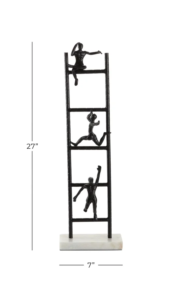 Monroe Lane Metal Contemporary Sculpture - Geometric - Black