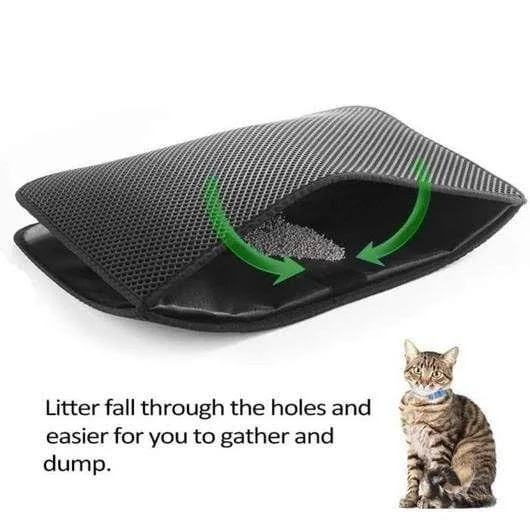 Leos Paw Waterproof Cat Litter Mat 22x27.5in, 55x70cm, Gray