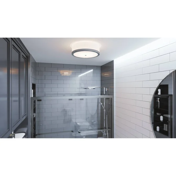 AFX Salerno 13.5-in Polished Chrome LED Flush Mount Light, SALF13LAJUDPC