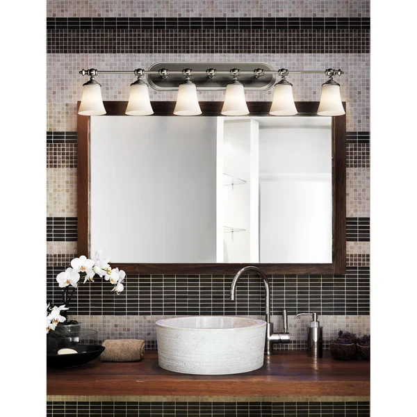Justice Design FSN-8526-20-OPAL-NCKL Fusion Tradition - 6 Light Bath