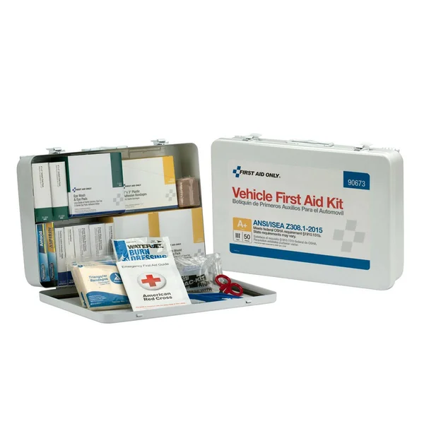 First Aid Only 90673 50 Person Vehicle ANSI A+ First Aid Kit - Metal Case