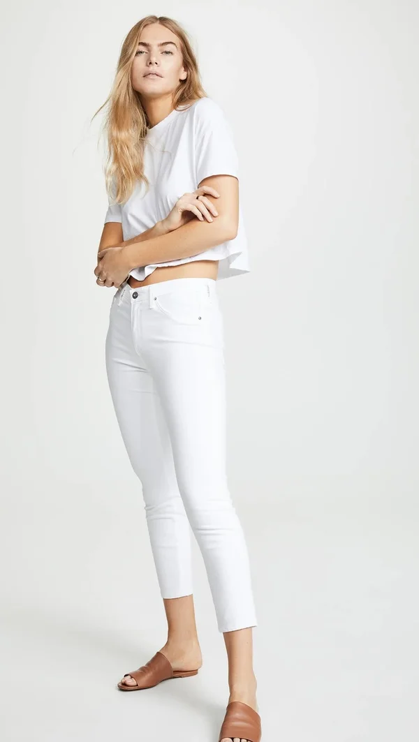 Ag The Prima Crop Jeans White 30