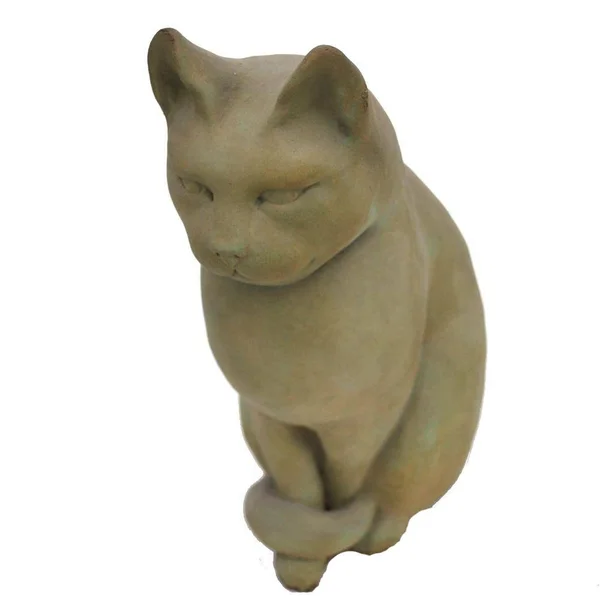 NicholsBrosStoneware Classic Sitting Cat Statue; Weathered Bronze