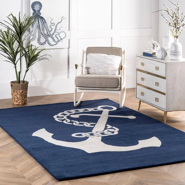 nuLOOM Hand Tufted Set Sail Area Rug - Size: 5& x 8&
