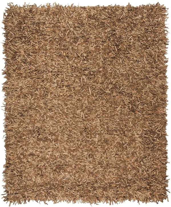 Safavieh Leather Shag Light Gold 6 ft. x 9 ft. Area Rug