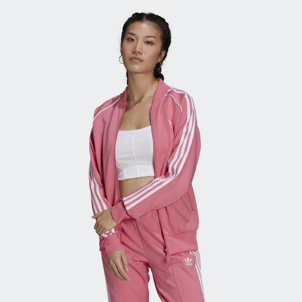 Adidas Originals Women's Superstar Track Jacket Primeblue - Rose Tone