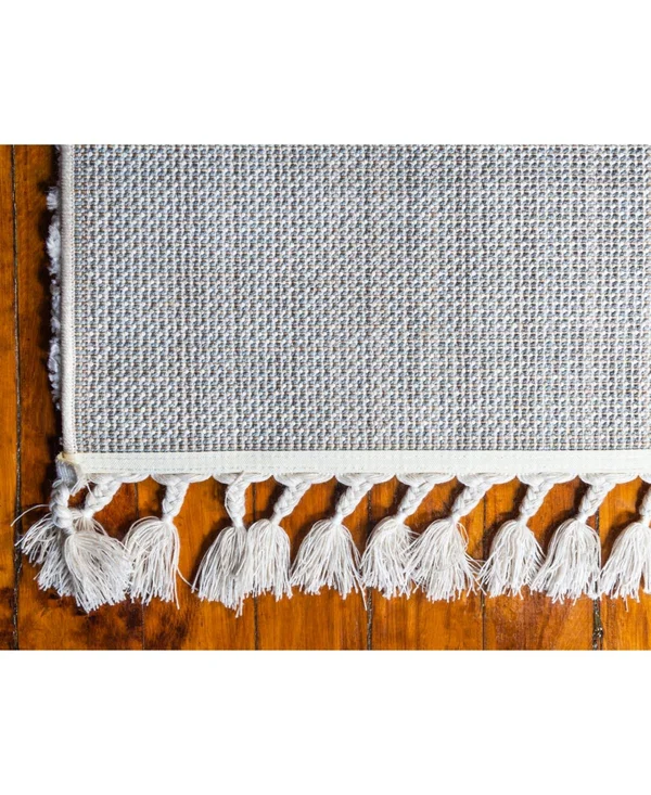 Unique Loom Hygge Shag Misty Ivory 8 ft. x 10 ft. Area Rug