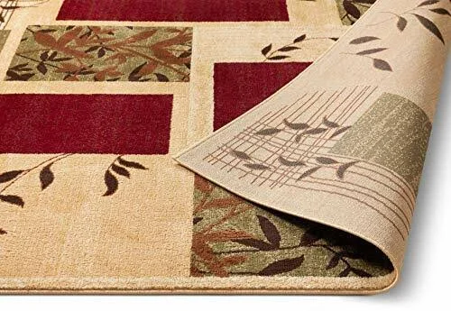 Great Forest Ivory Floral Nature Modern Formal Rug 3x10 ( 0.6m x 2.7m Runner ) Easy to Clean Stain - Fade Resistant Shed Free Tr