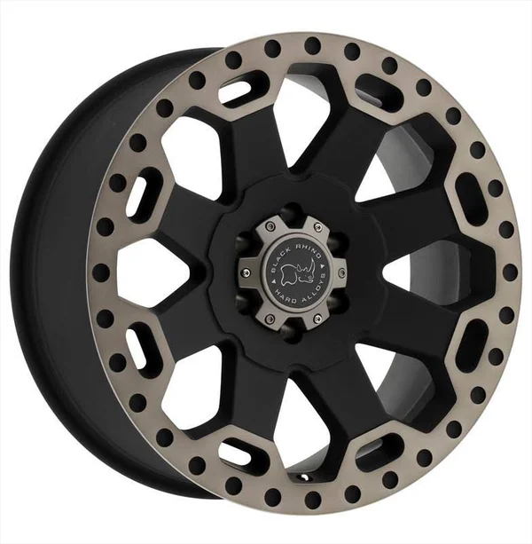 Black Rhino Warlord Matte Black w/ Machined Dark Tint Lip (Wheel Size: 22x10 - Wheel Bolt Pattern: 5x127, Wheel Offset: negative