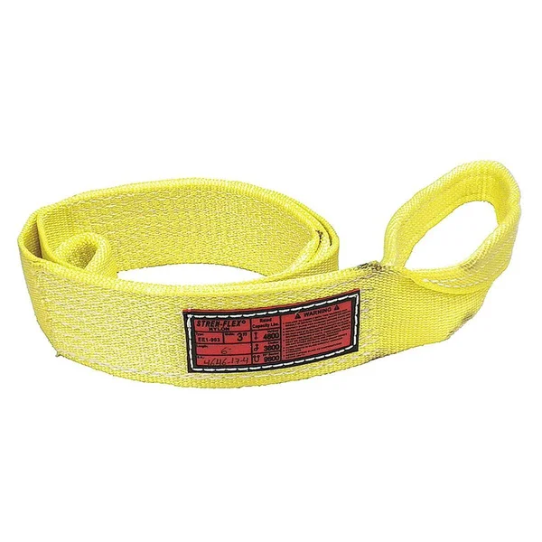 Stren-Flex EEF1-903-15 Web Sling, eyeu0026eye, 15 ft L, 4800 Lb, w 3 in