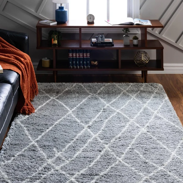 Soft Touch Shag Cloud Gray 8x11 Area Rug