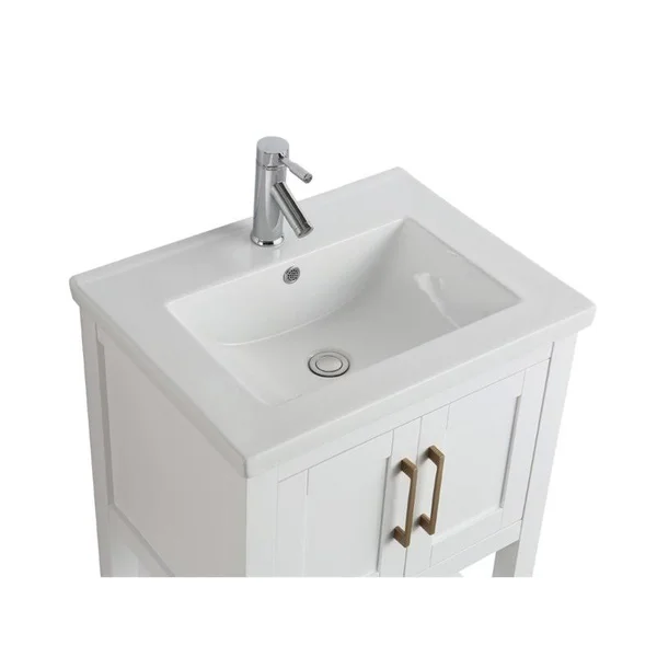 Maklaine 24x22 Single Sink Vanity in White - M-4960-2017029
