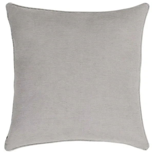 Surya Japanese Floral Down Fill 22x22 Square Pillow in Taupe