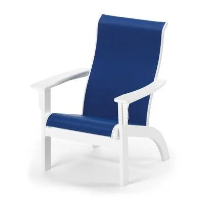Sling Plastic Folding Adirondack Chair Telescope Casual Finish: Textured Beachwood - Fabric: Cobalt 35D