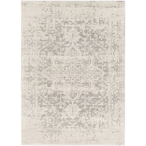 2.5' x 10.25' Distressed Beige Rectangular Area Throw Rug Runner