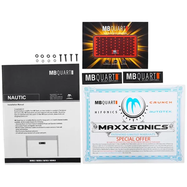 MB Quart Nautic Series Class AB Amp 4 Channels, 360 Watts