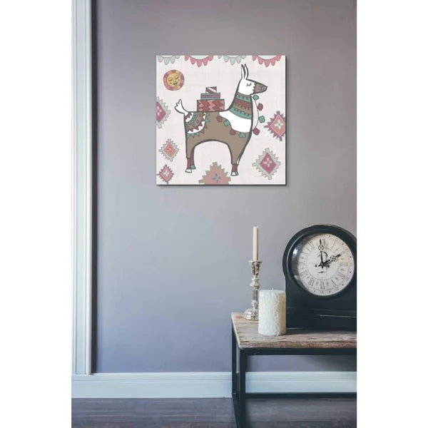 Epic Graffiti Playful Llamas I by Farida Zaman, Giclee Canvas Wall Art, 12x22X12x22 37x22 x 37x22