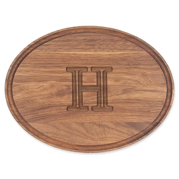 Bigwood Boards W400-H Oval Bar/Cheese Board, 9-Inch by 12-Inch by 0.75