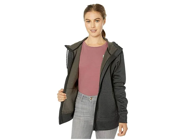 Burton Women's Oak Full-Zip Hoodie - True Black Heather, M