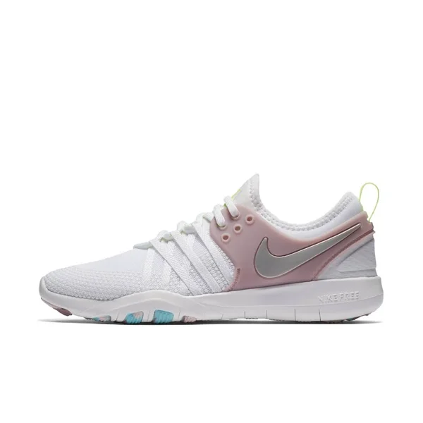 Nike Free TR 7 Training Shoes - 8M - White - Metallic Silver