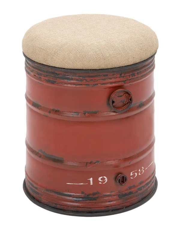 Vintage Inspire Stool in Unique Oil Drum Shape
