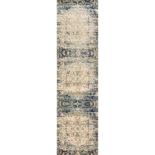 Alexander Home Contessa Distressed Transitional Medallion Rug - Rust/Ivory 5&3x22 x 7&8x22