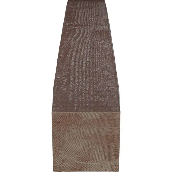 Ekena Millwork MANURS04X08X84AE 4x22H x 8x22D x 84x22W Rough Sawn Faux Wood Fireplace Mantel, Aged Pecan