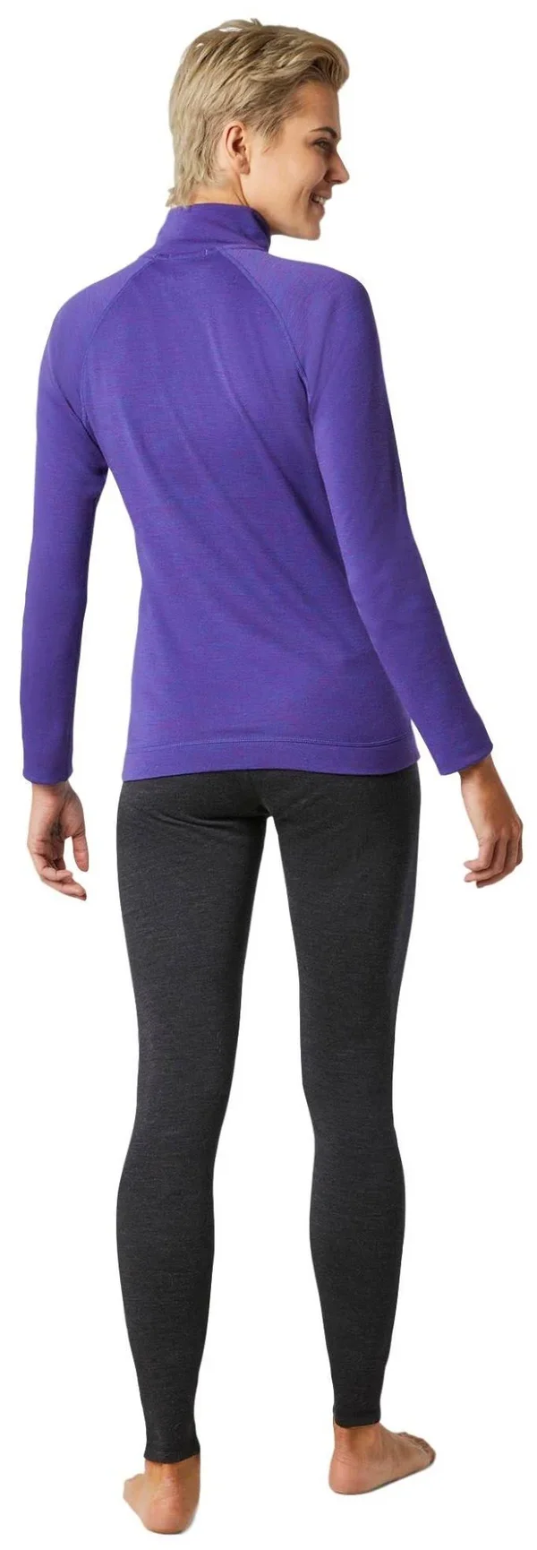 Smartwool Women's Merino 250 Baselayer 1/4 Zip Alpine Blue Heather - L