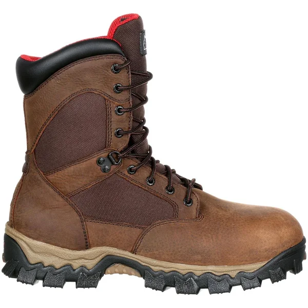 Rocky Men's AlphaForce Composite Toe Waterproof 600G Insulated Work Boot Brown