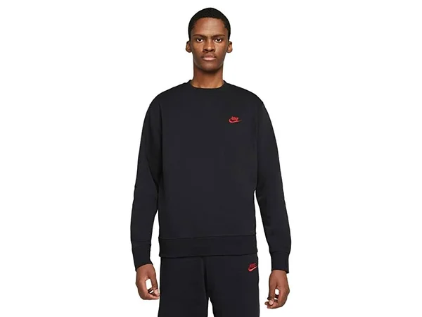 Nike Sportswear Club Fleece Crewneck Sweatshirt BV2662 - Small, Black