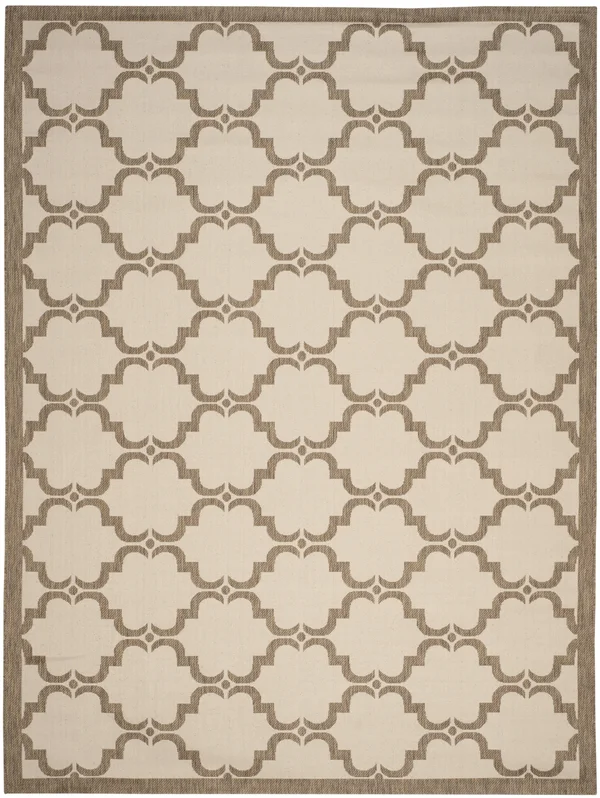 Safavieh Cy6009-232 Courtyard Beige - Brown Indoor, Outdoor Rug - 8& x 11&