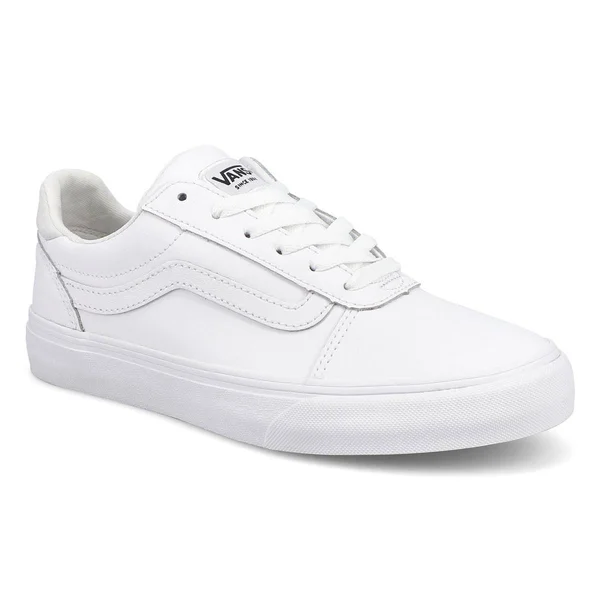 Vans Ward Deluxe Leather White Women's Shoes - Size: 6