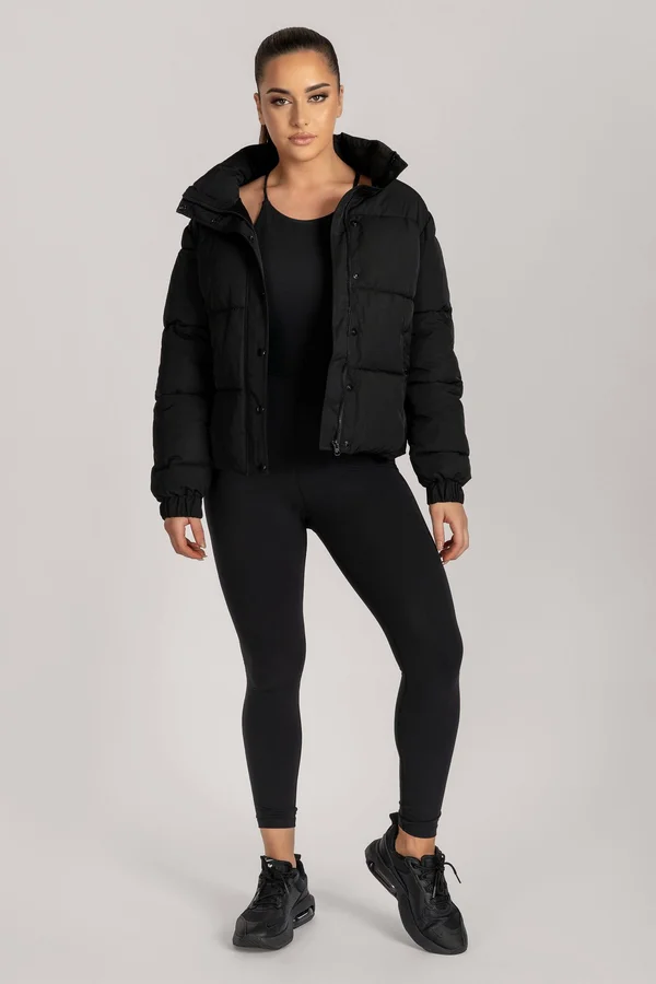 Sadie Oversized Puffer Jacket - Black - MESHKI - Afterpay Available