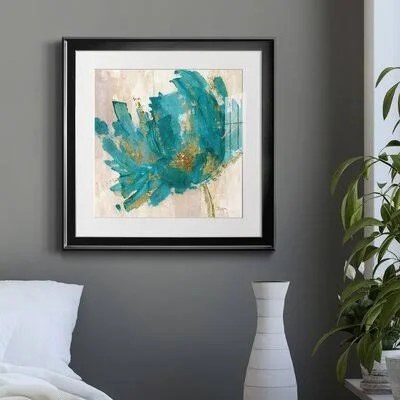 Blue Infusion II - Picture Frame Painting Print on Paper Red Barrel Studio Frame Color: Black Framed Paper, Size: 32x22 H x 32x2