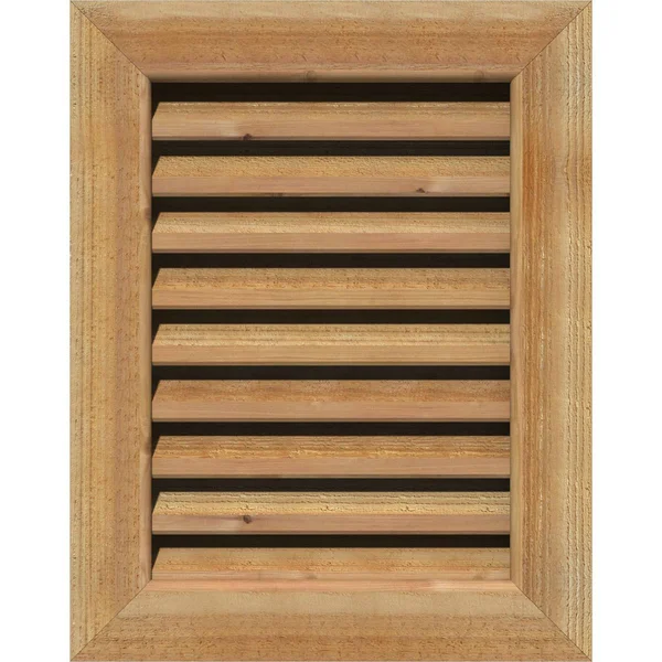 Ekena Millwork GVWVE12X2201RFUWR 12x22W x 22x22H Vertical Gable Vent (17x22W x 27x22H Frame Size): Unfinished - Functional, Rough