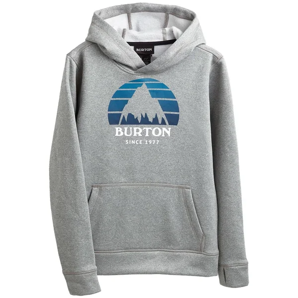 Kid's Burton Oak Pullover Hoodie 2021 - X-Small Gray - Polyester