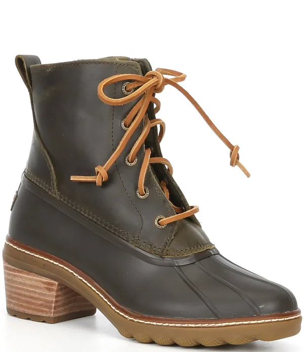 Sperry Women's Saltwater Heel Leather Duck Boots