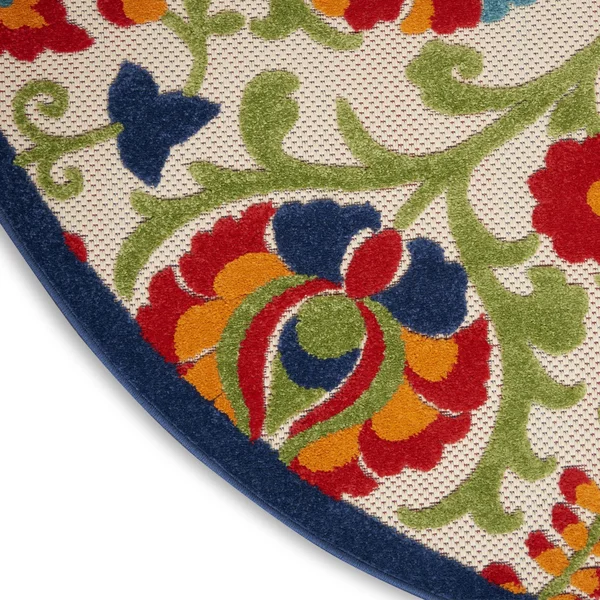 Nourison Aloha ALH17 Area Rug, Multicolor, 5&3x22 Round