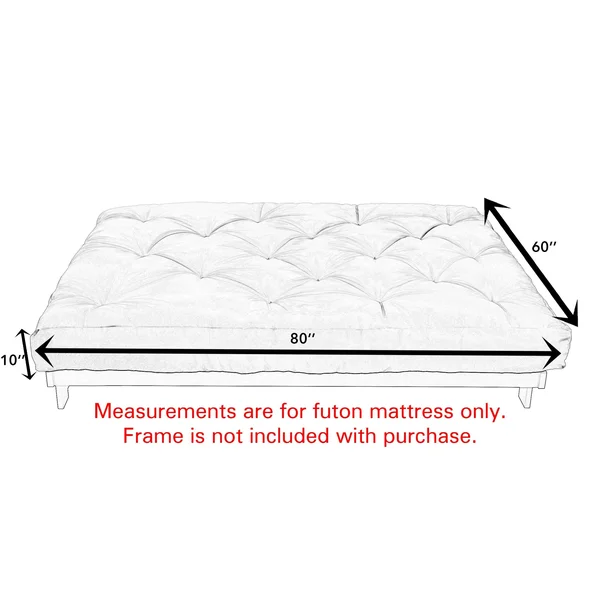 Humble and Haute Gel Pocket Coil Queen Size 10-Inch Khaki Suede Futon Mattress - Beige