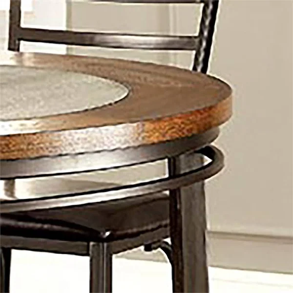 Furniture of America Cowan Round Dining Table in Bronze