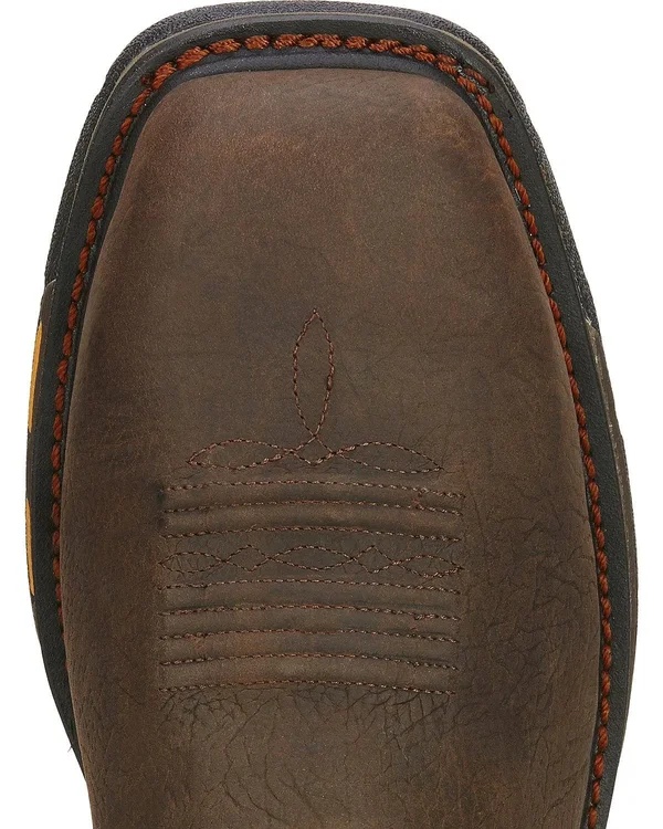 Ariat Workhog Square Toe Metguard H2O Composite Toe 9.5 Men's Brown